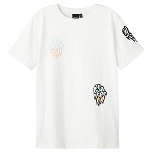 LMTD - Felting T-shirt Placement Print SS, White Alyssum